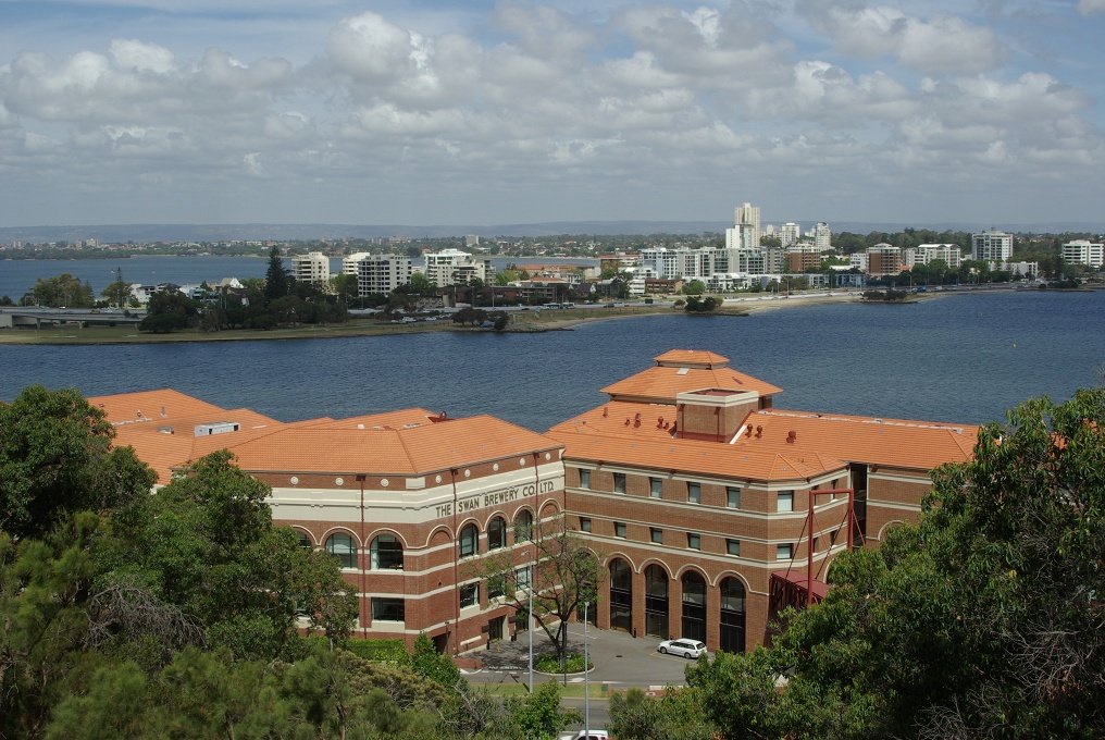PXK10D_2710.JPG - Swan Brewery from Kings Park, Perth, Western Australia.